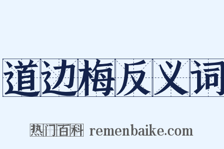 道边梅反义词是什么意思的图片